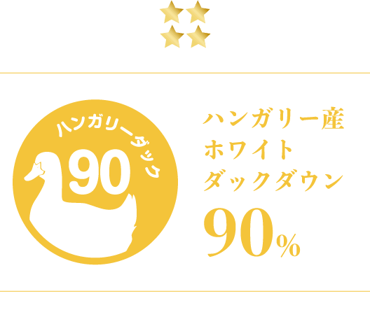 ハンガリー産ホワイトダッグダウン90%