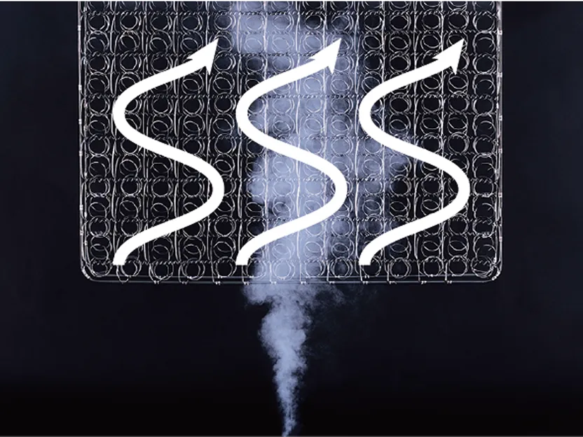 内部に空気をこもらせず換気しやすい構造