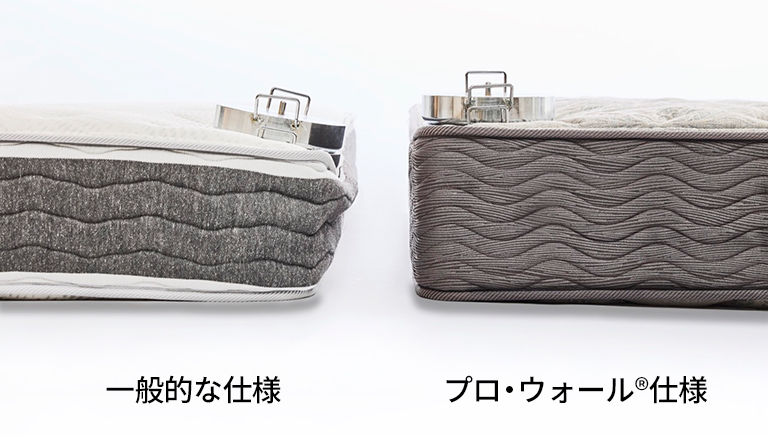 ベッドを2台並べてもつなぎ目が気にならない。